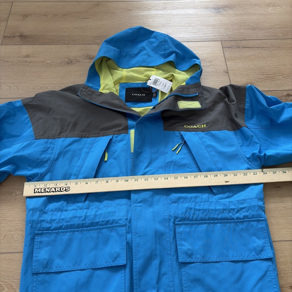 Coach Color Block Functional Men's Size Small Jacket Blue Lightweight Coat $650 - Picture 5 of 11
